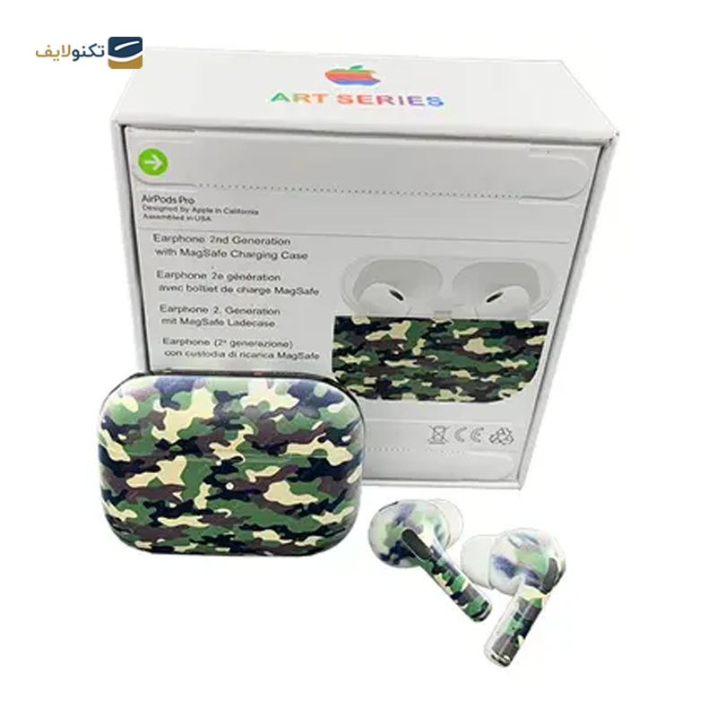 هندزفری بلوتوثی مدل (AirPod Pro 2 Art Series (camouflage - طرح اپل - AirPod Pro 2 Art Series Handsfree