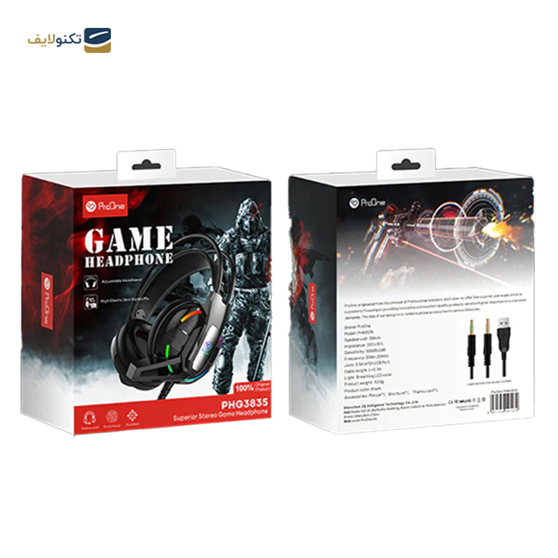  هدفون با سیم گیمینگ پرووان مدل PHG3835 - ProOne PHG3835 Gaming Headset