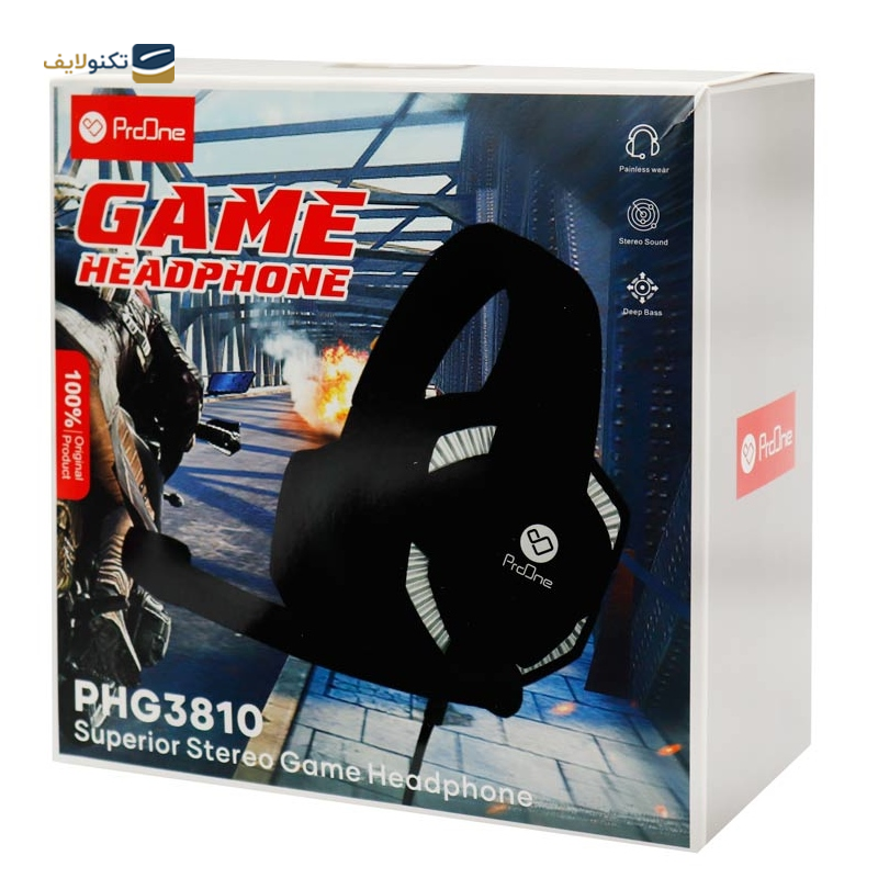  هدفون با سیم گیمینگ پرووان مدل PHG3810 - Proone PHG3810 gaming wired headphone