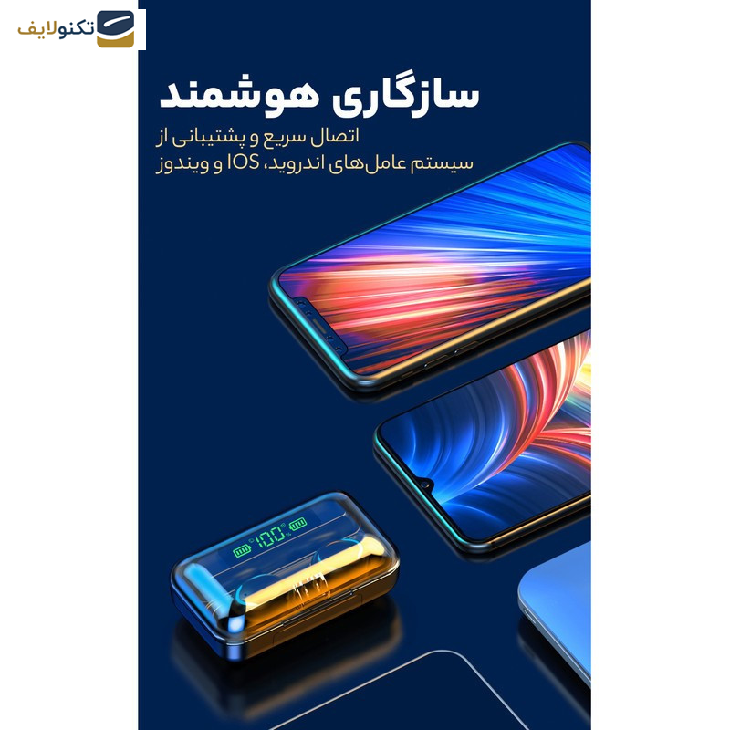 هندزفری بلوتوثی مدل F10-BT5.0 - 