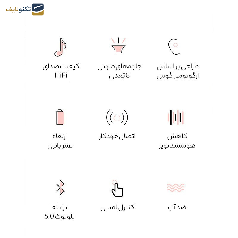 هندزفری بلوتوثی مدل F10-BT5.0 - 