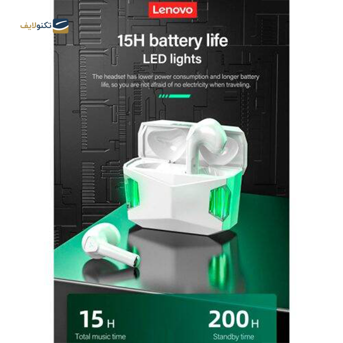  هندزفری بی سیم لنوو مدل Think Plus Live Pods GM5 TWS - Lenovo Think Plus Live Pods GM5 TWS Wireless Bluetooth Handsfree