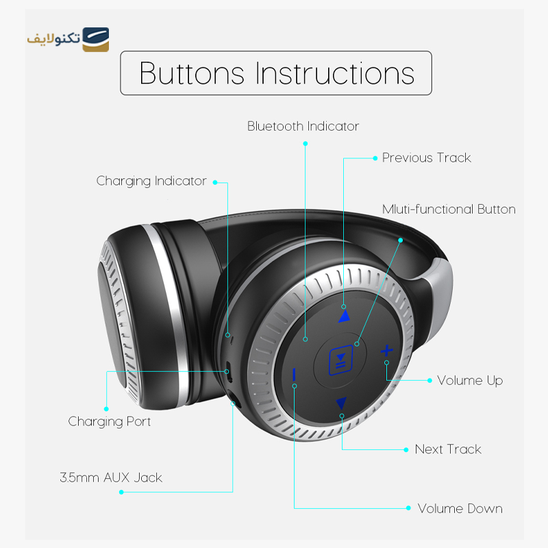 هدفون بی سیم زیلوت مدل B20 - Zealot B20 Bluetooth Headphone