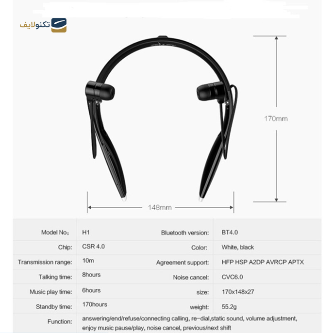 هدست بی سیم زیلوت مدل H1 - Zealot H1 Headset