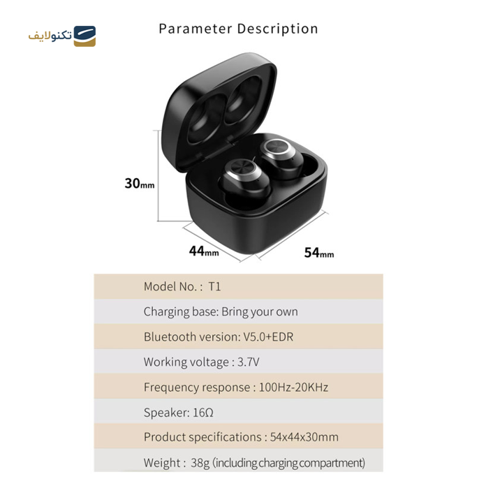  هندزفری بی سیم زیلوت مدل T1	 - Zealot T1 Bluetooth Headphone