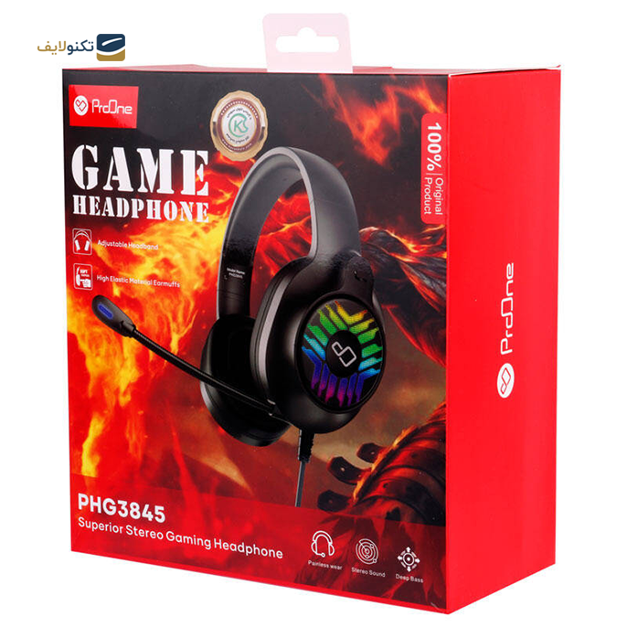  هدفون با سیم گیمینگ پرووان مدل PHG3845 - ProOne PHG3845 Gaming Headset