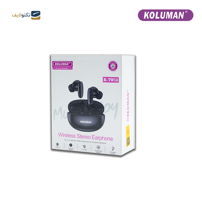 هندزفری بی سیم کلومن مدل K-TW12 - KOLUMAN K-TW12 WIRELESS EARBUDS