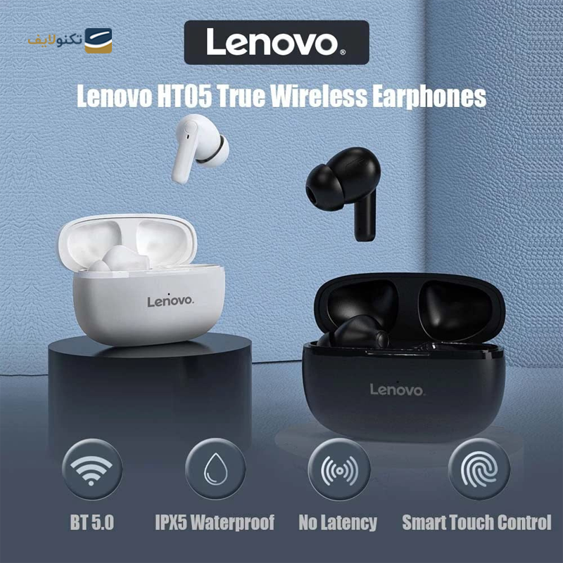 هندزفری بی سیم لنوو مدل HT05 - Lenovo HT05 Bluetooth Earbuds