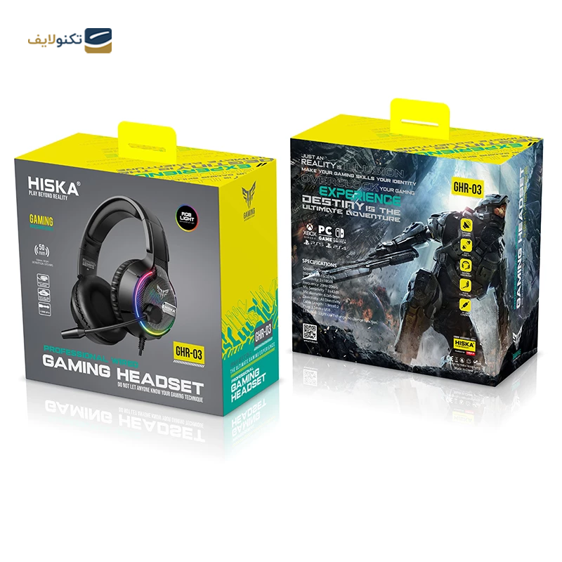 هدفون گیمینگ هیسکا مدل GHR-03 - HISKA GHR-03 Gaming Headphones