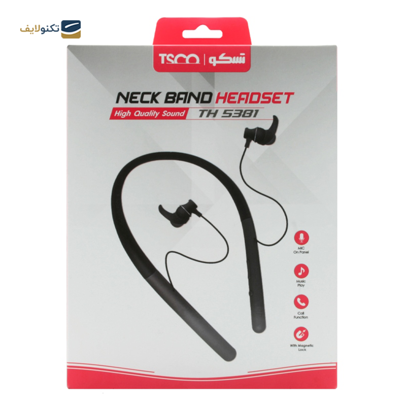 هندزفری بی سیم تسکو مدل TH 5381 - TSCO TH 5381 Bluetooth Neckband Earphones