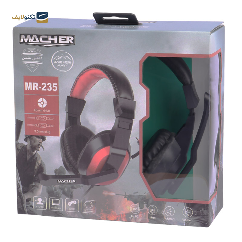 هدفون گیمینگ مچر مدل MR-235 - Macher MR-235 Gaming Headphones