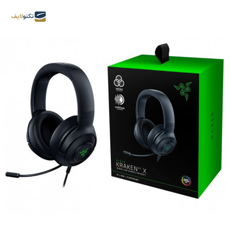 هدفون با سیم گیمینگ ریزر مدل Kraken V3 X - Razer Kraken V3 X Razer Headset