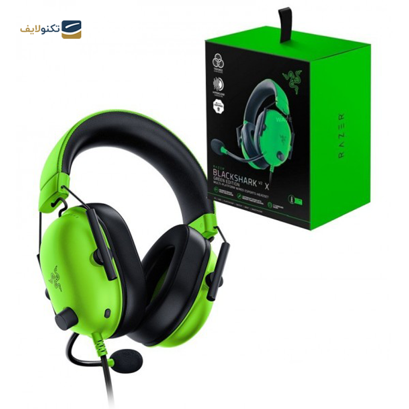 هدفون با سیم گیمینگ ریزر مدل BlackShark V2 X - BlackShark V2 X Razer Headset