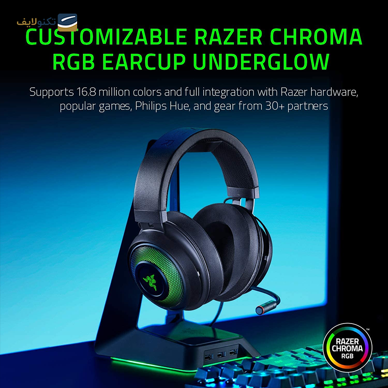 هدفون با سیم گیمینگ ریزر مدل Kraken Ultimate - Razer Kraken Ultimate Razer Headset