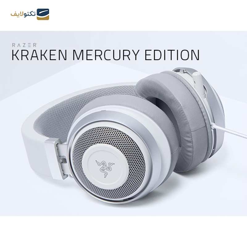 هدفون با سیم گیمینگ ریزر مدل Kraken 2019 Mercury - Kraken 2019 Mercury Razer Headset