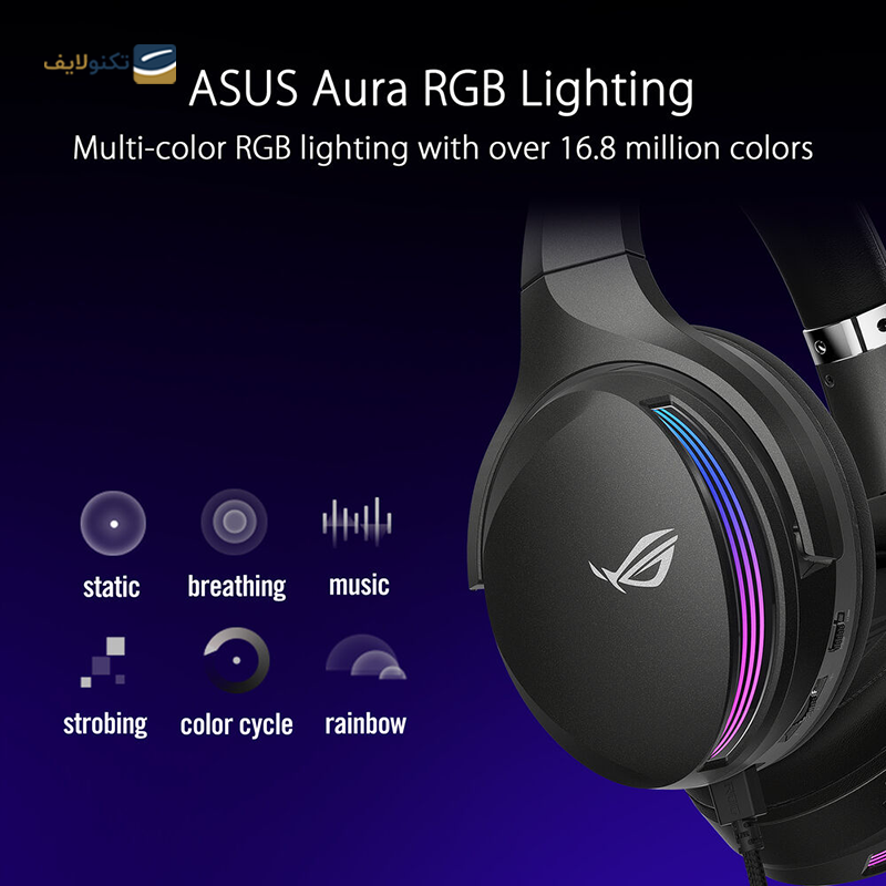 هدفون گیمینگ با سیم ایسوس مدل ROG STRIX Fusion II 500 - Asus ROG STRIX Fusion II 500 Wired Gaming Headset