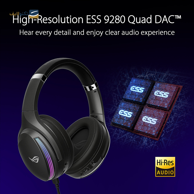 هدفون گیمینگ با سیم ایسوس مدل ROG STRIX Fusion II 500 - Asus ROG STRIX Fusion II 500 Wired Gaming Headset