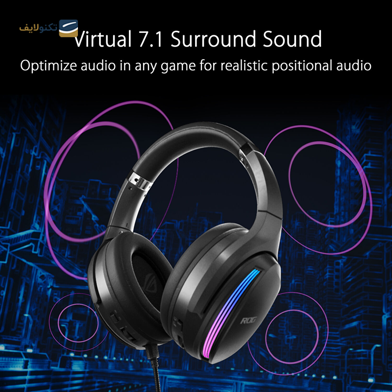 هدفون گیمینگ با سیم ایسوس مدل ROG STRIX Fusion II 500 - Asus ROG STRIX Fusion II 500 Wired Gaming Headset