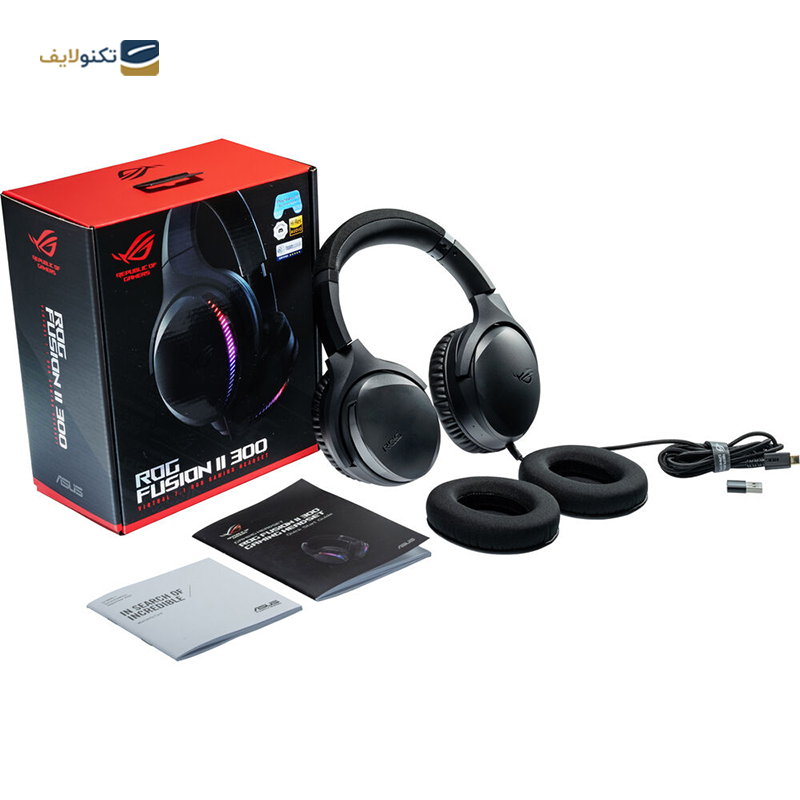 هدفون گیمینگ با سیم ایسوس مدل ROG STRIX Fusion II 300 - Asus ROG STRIX Fusion II 300 Wired Gaming Headset