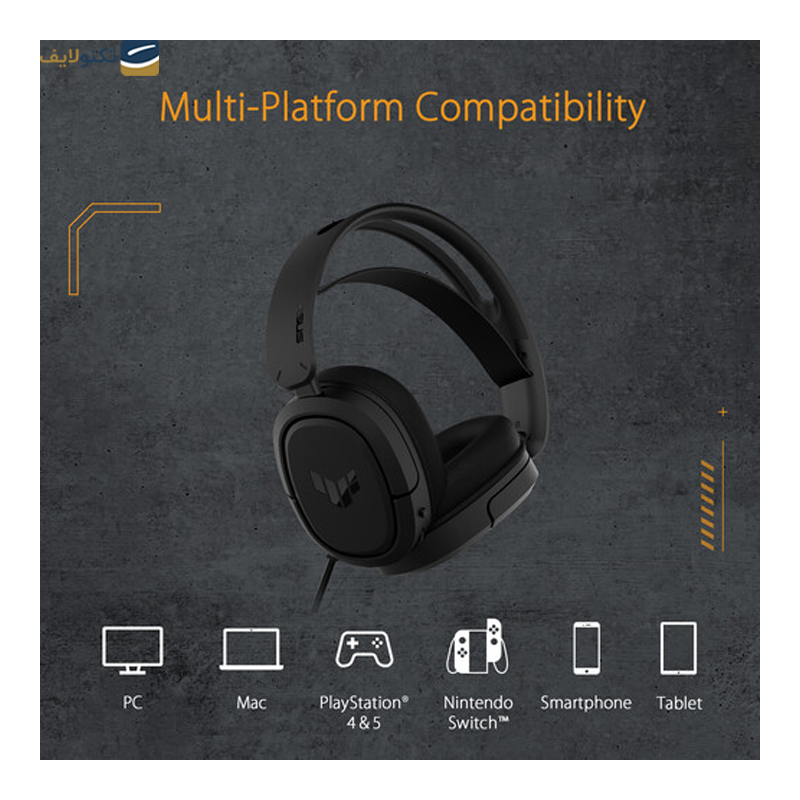 هدفون گیمینگ بی سیم ایسوس مدل TUF Gaming H1 Wireless - Asus TUF Gaming H1 Wireless Gaming Headset