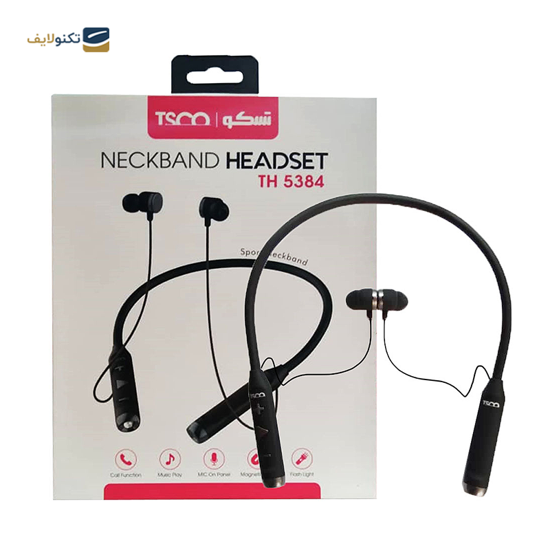 هندزفری بلوتوثی تسکو مدل TH 5384 - TSCO TH 5384 Bluetooth Neckband Earphones