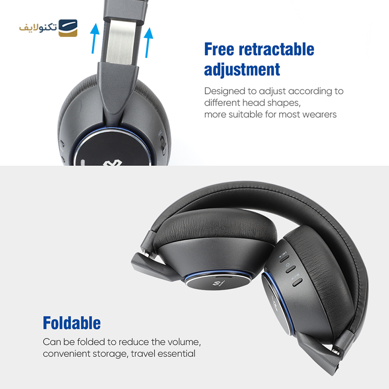 هدفون بلوتوثی میسل مدل VQ-B08 ANC - Miccell VQ-B08 ANC Wireless Bluetooth Headphones