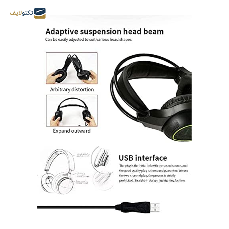 هدفون گیمینگ تی دگر مدل Altas T-RGH201 - T-DAGGER Altas T-RGH201 Gaming Headphone