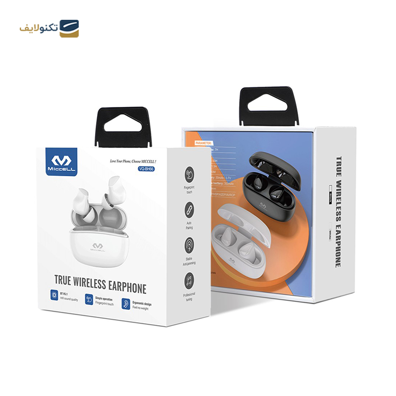 هندزفری بلوتوثی میسل مدل VQ-BH66 - Miccell VQ-BH66 Wireless Bluetooth Earbuds