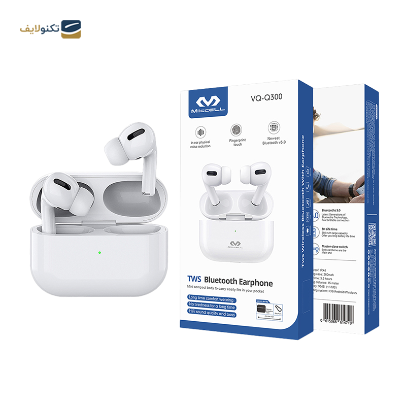 هندزفری بلوتوثی میسل مدل VQ-Q300  - Miccell VQ-Q300 Wireless Bluetooth Earbuds