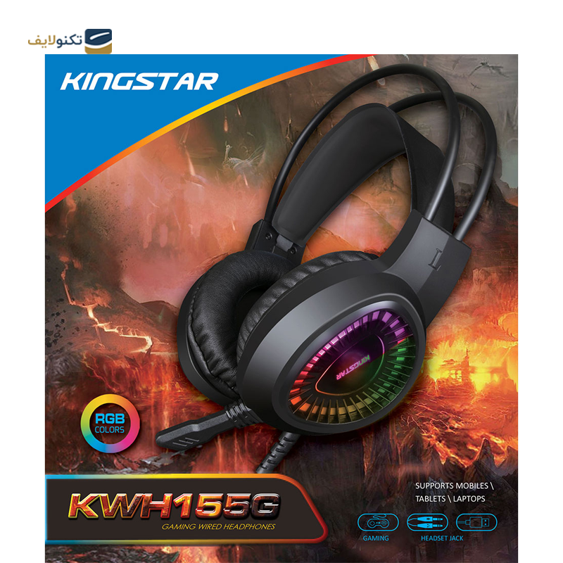 هدفون گیمینگ کینگ استار مدل KWH155G - King Star KWH155G Gaming headphone