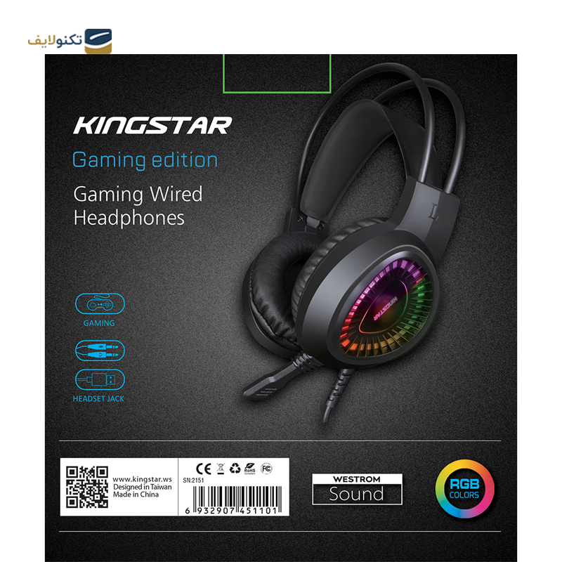 هدفون گیمینگ کینگ استار مدل KWH155G - King Star KWH155G Gaming headphone