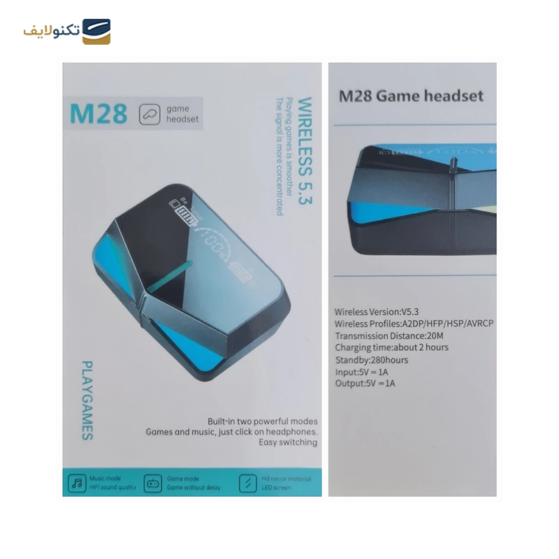 هندزفری بلوتوثی مدل M28 Playgames v5.3 2023 - M28 Playgames v5.3 2023 Handsfree