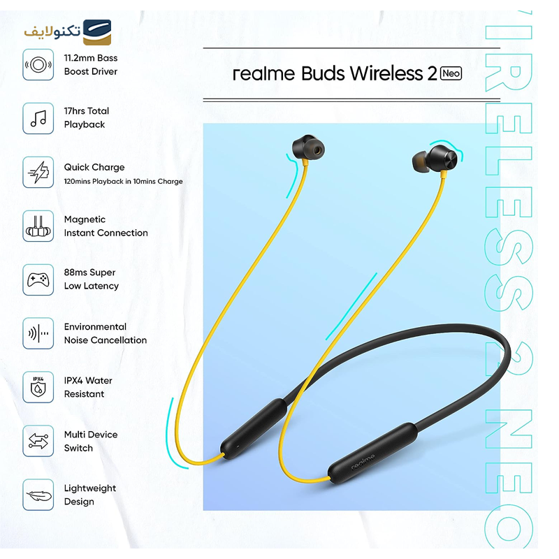 هندزفری بلوتوثی ریلمی مدل Buds Wireless 2 - Realme Buds Wireless 2 Bluetooth Earbuds