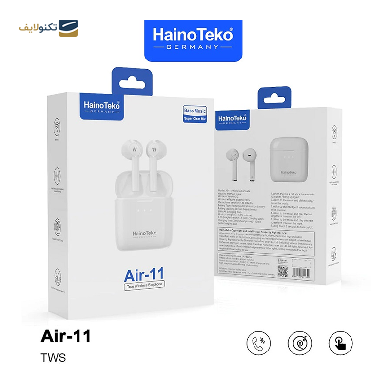 هندزفری بلوتوثی هاینو تکو مدل Air-11 - Haino Teko Air-11 Wireless Headphones