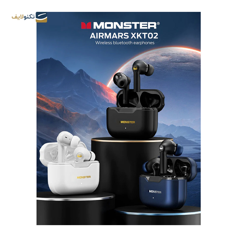 هندزفری بلوتوثی مانستر مدل Airmars XKT02 - Monster Airmars XKT02 Bluetooth Eurbuds