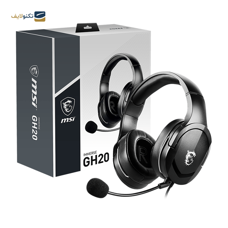 هدفون گیمینگ ام اس آی مدل IMMERSE GH20 - MSI IMMERSE GH20 Gaming Headphone