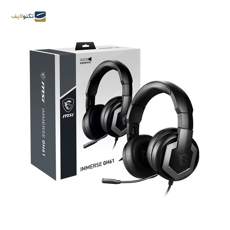 هدفون گیمینگ ام اس آی مدل IMMERSE GH61 - MSI IMMERSE GH61 Gaming Headphone