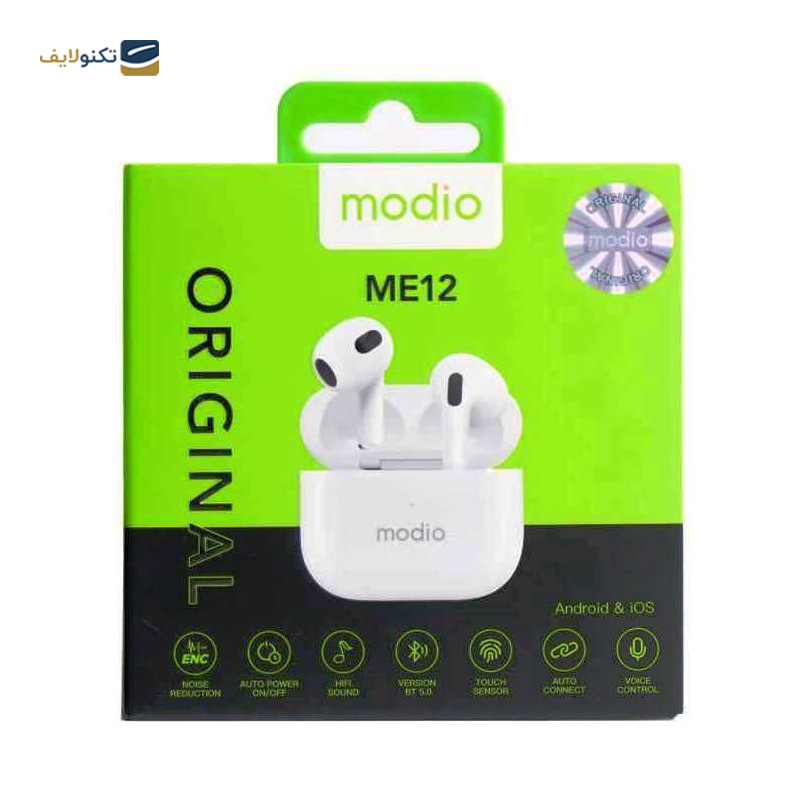 هندزفری بلوتوثی مودیو مدل ME12 - Modio ME12 Bluetooth Earbuds