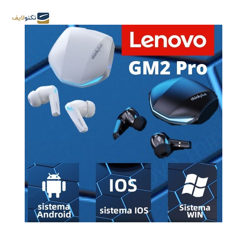 هندزفری بلوتوثی لنوو مدل Live Pods GM2 Pro - Lenovo Live Pods GM2 Pro bluetooth Earbuds