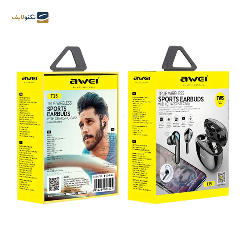 هندزفری بلوتوثی اوی مدل T15 - Awei T15 Bluetooth Earbuds