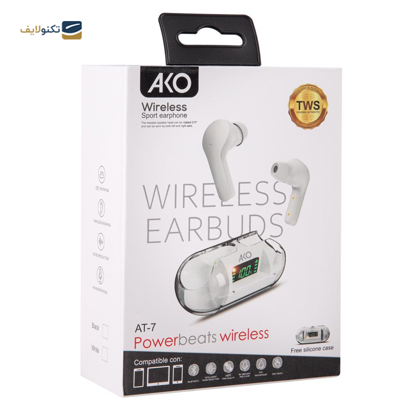 هندزفری بلوتوثی آکو مدل AT- 7 - ACO AT- 7 Bluetooth Earbuds