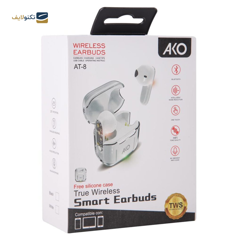 هندزفری بلوتوثی آکو مدل AT- 8 - ACO AT- 8 Bluetooth Earbuds