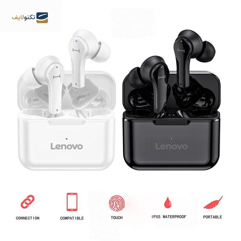 هندزفری بلوتوثی لنوو مدل QT82 TWS - Lenovo QT82 TWS bluetooth Earbuds