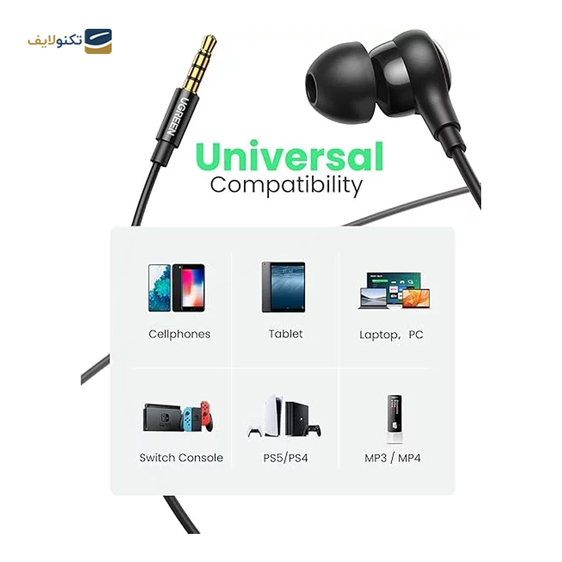 هندزفری سیمی یوگرین مدل EP103 30637 - Ugreen EP103 30637 Wired earphones