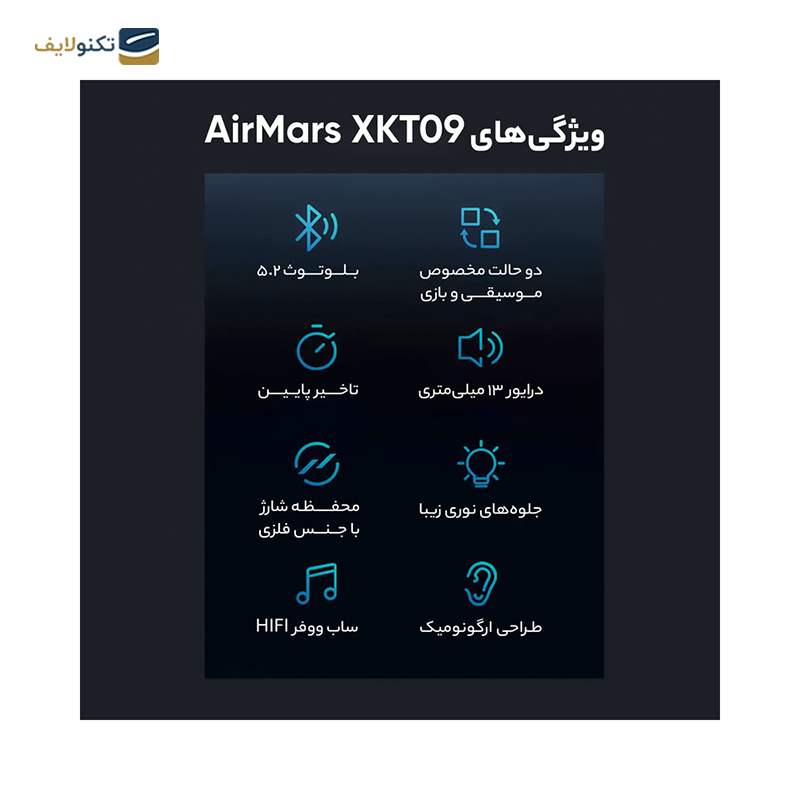 هندزفری بلوتوثی مانستر مدل AirMars XKT09 - Monster AirMars XKT09 Bluetooth Eurbuds