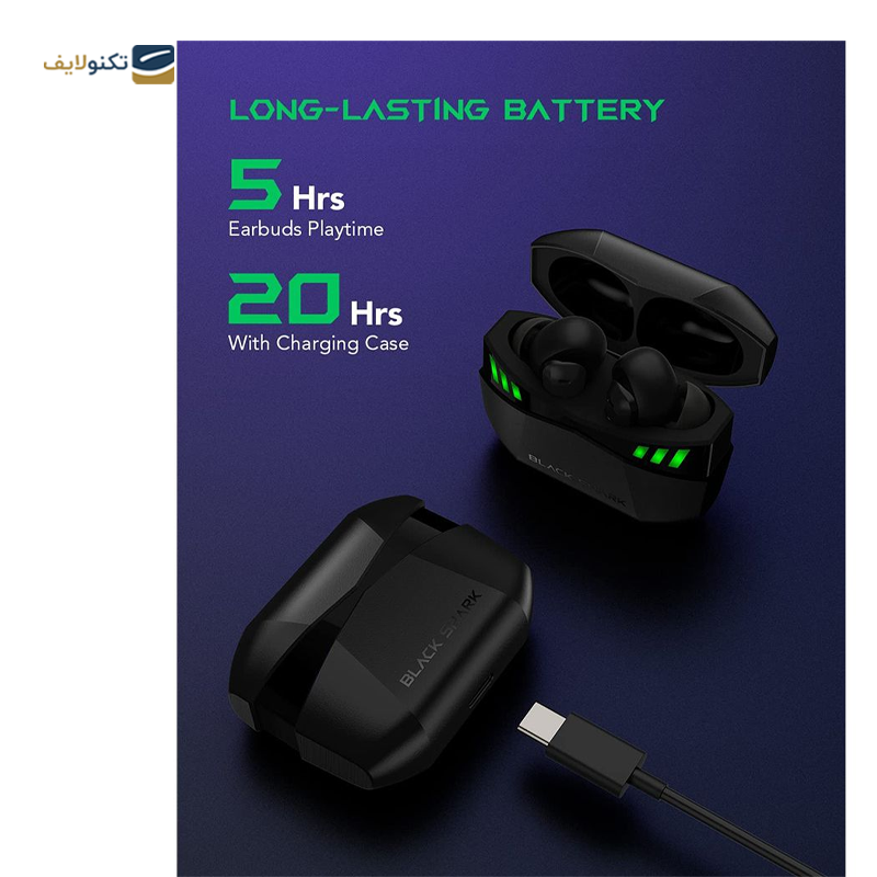 هندزفری بلوتوثی بلک شارک مدل Lucifer T2 - Black Shark Lucifer T2 bluetooth Earbuds