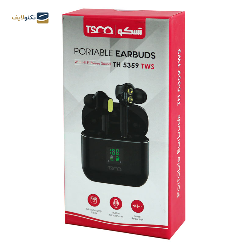 هندزفری بلوتوثی تسکو مدل TH 5359 TWS - Tsco TH 5359 TWS Bluetooth Earbuds