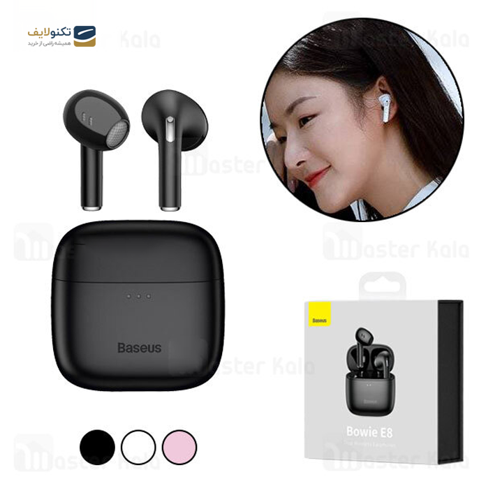 هندزفری بی سیم باسئوس E8 Bowie ENC True Wireless Earphones NGE8-01 - Baseus E8 Bowie ENC True Wireless Earphones NGE8-01