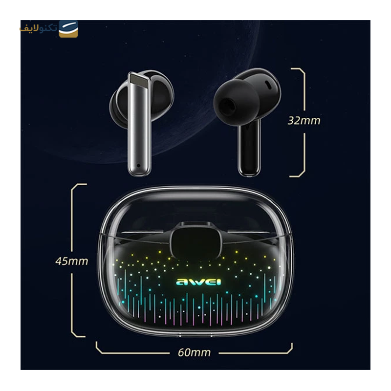 هندزفری بلوتوثی اوی مدل T52 Pro Starry Pattern - Awei T52 Pro Starry Pattern Bluetooth Earbuds