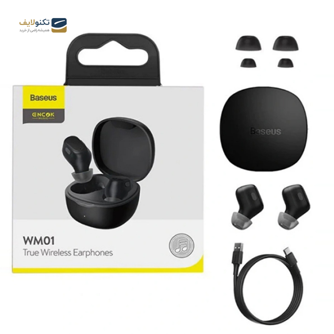 هندزفری بی سیم باسئوس مدل NGWM01-01 - Baseus WM01 Encok True Wireless Earphones NGWM01-01